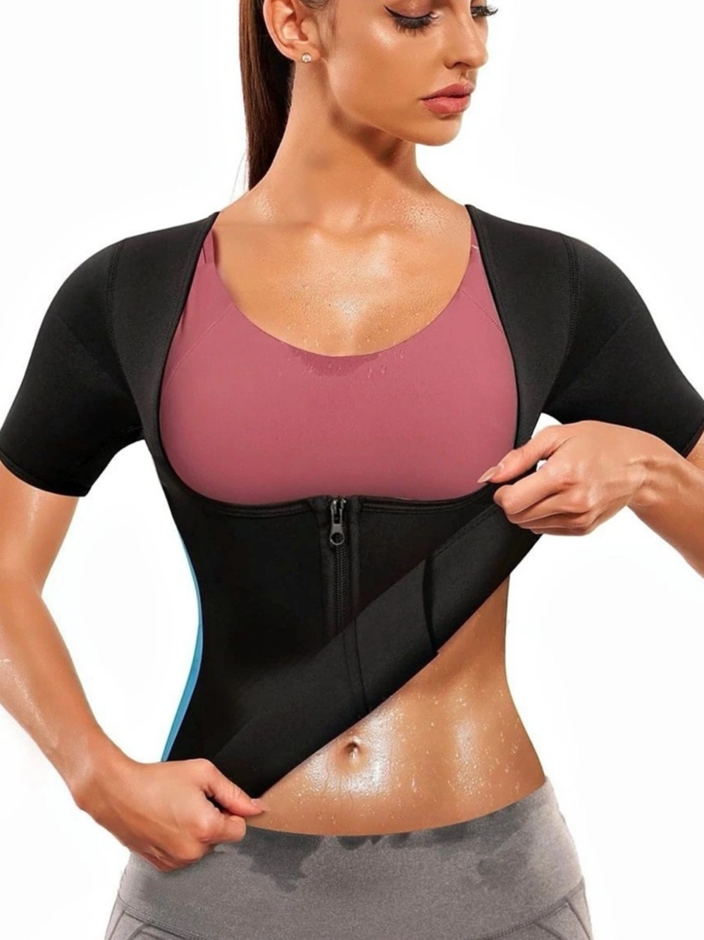 Short Sleeve Hot Sweat Sauna Neoprene Vest